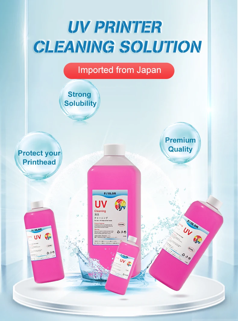 Fcolor Free Sample New 300ML UV Printer Cleaning Solution For Espon Printer  Nozzle Strong Cleaner Solution For UV Printer
