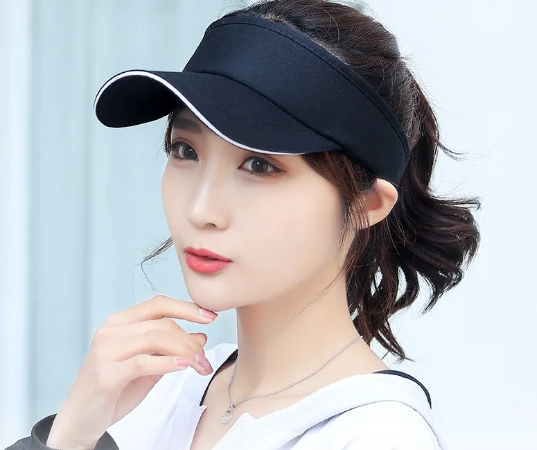 Custom High Quality Outdoor Embroidery Logo Sports Golf Hat Adjustable Beach Sun Visor Hat