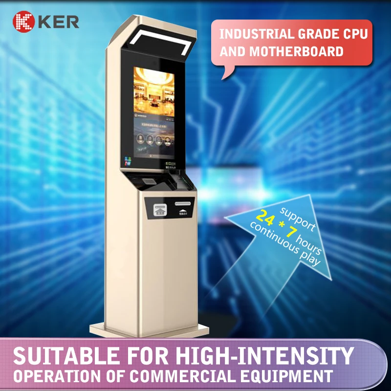 32 inches hotel self service kiosk camera+qr-code scanner+thermal printer pos self service kiosk self service kiosk hotel