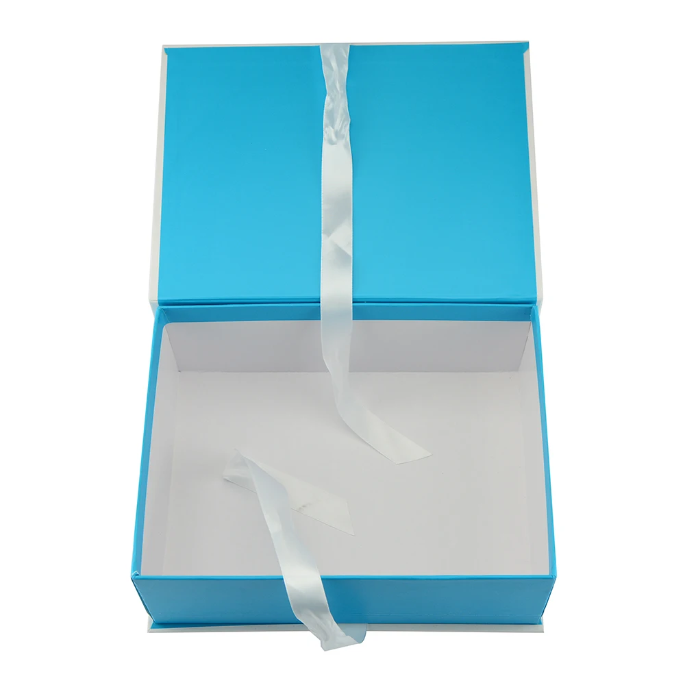 Recycle Custom luxury fashion Hair extension deluxe gift box ribbon close for clothes packaging product