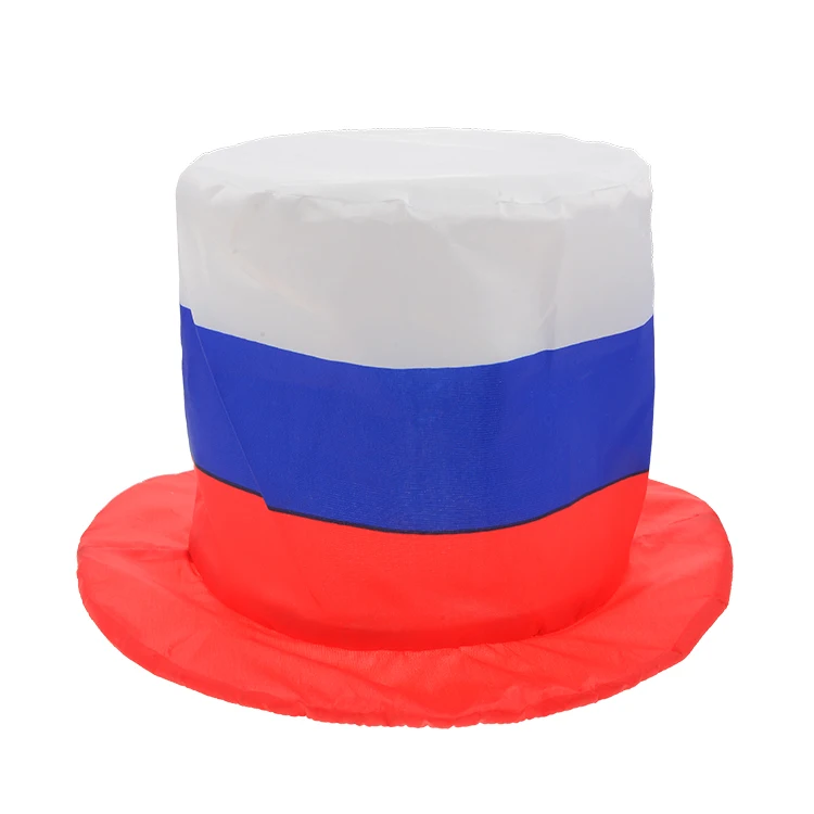 Factory Wholesale Plush Fabric Fun Caps Custom German Italy Poland Football Fancy Hat Fan Carnival Polyester Hat Soccer Ball Cap