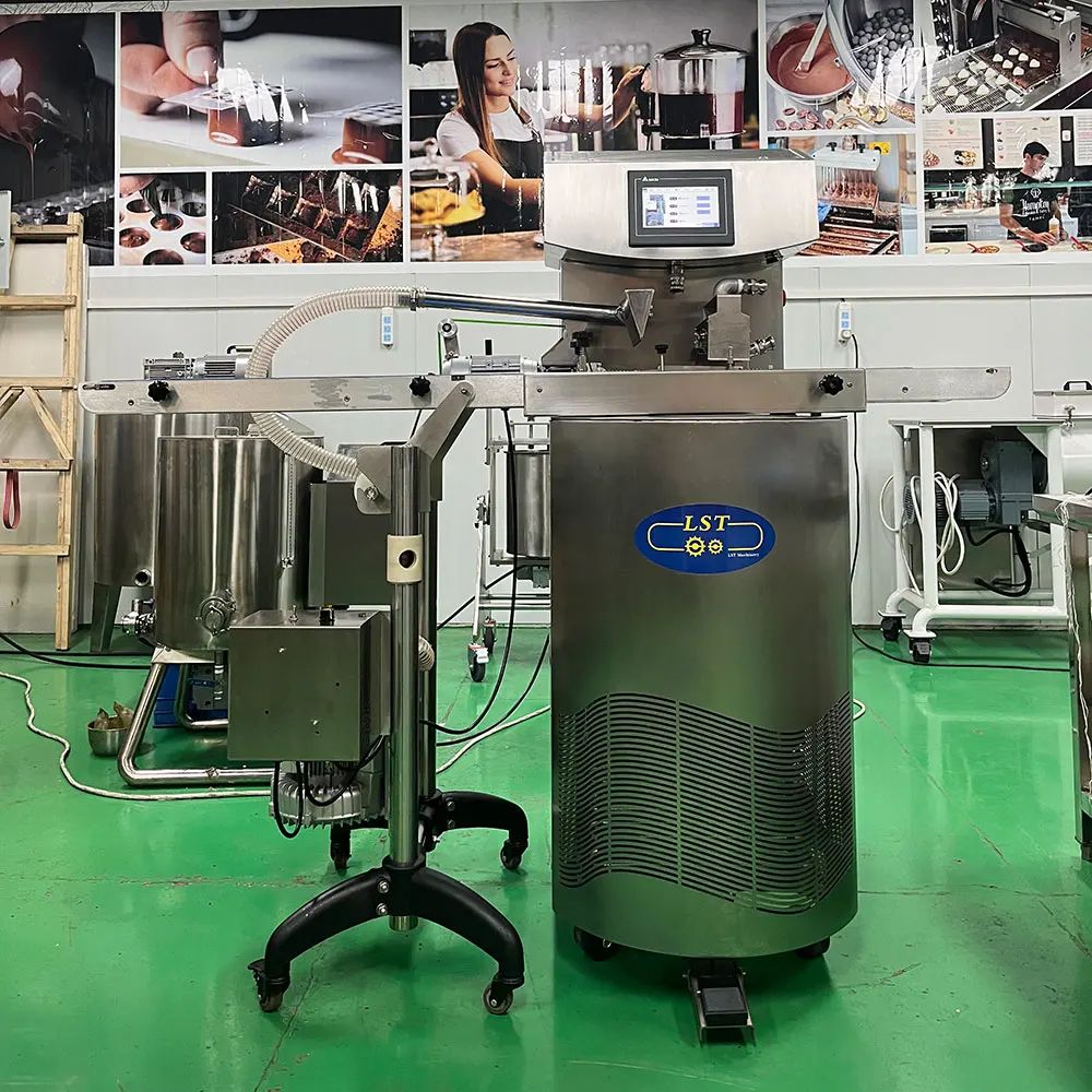 LST batch tempering machine 25/60/100L  high quality  chocolate tempering machine with customize dosing plate for sale