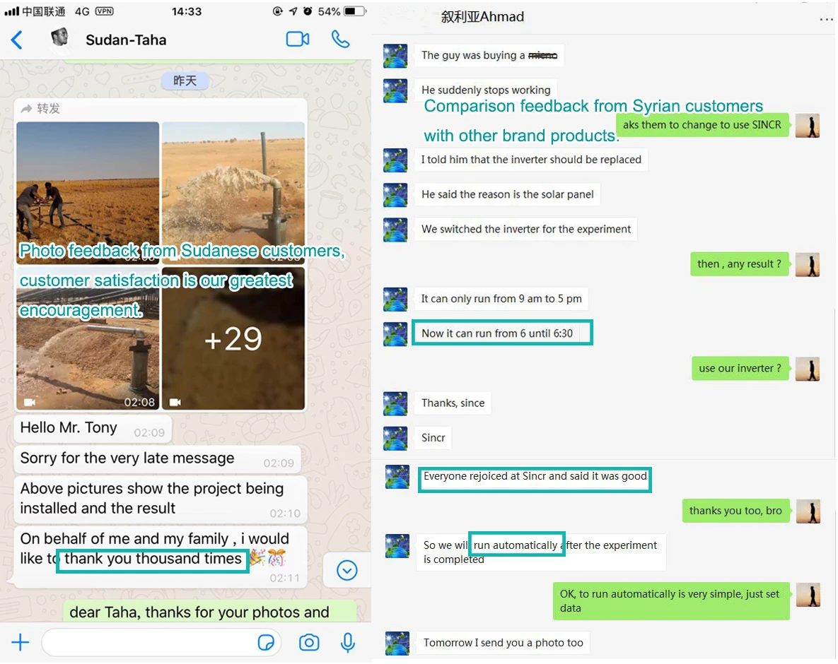 feedback of solar inverter