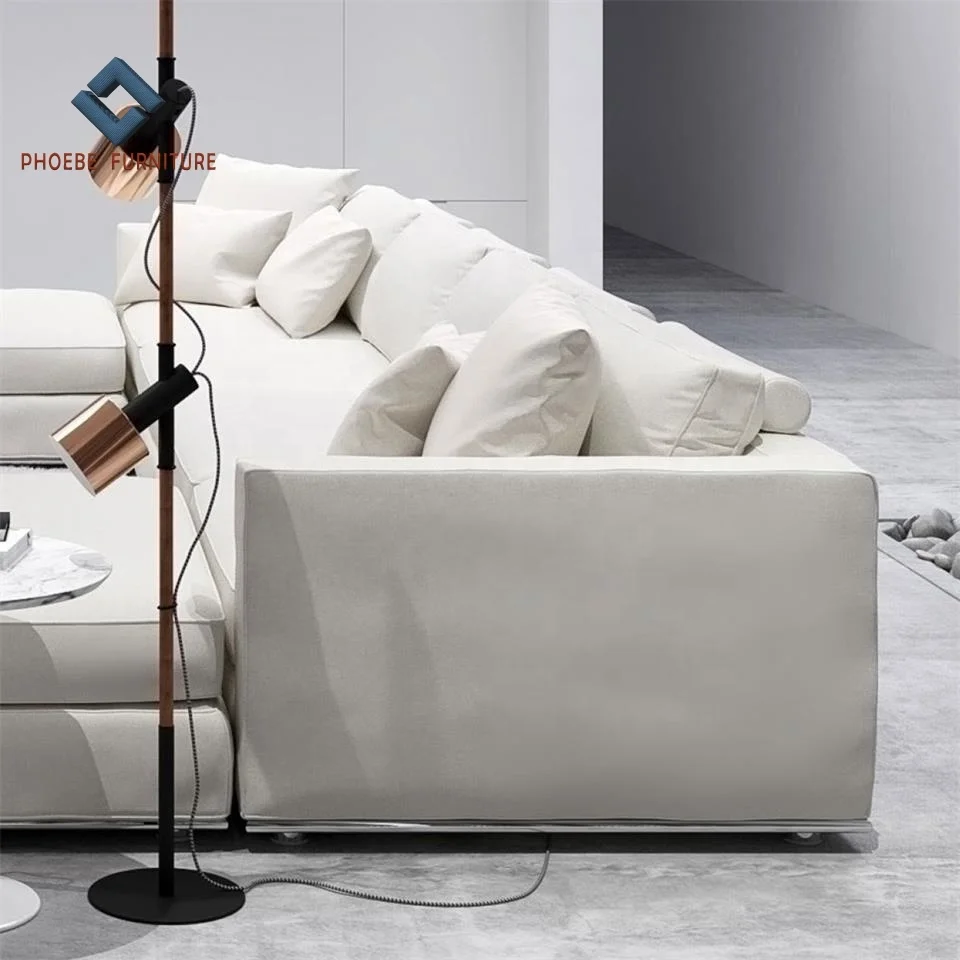 Contemporary style minimalist design modular corner sectional sofa living room furniture