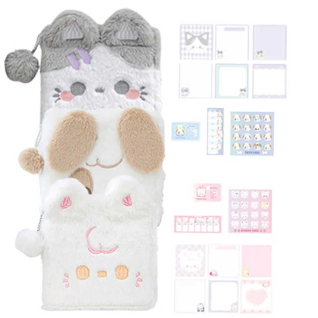 New products custom cute fluffy unicorn lock diary princess notebooks for children Plush Diary Notebook