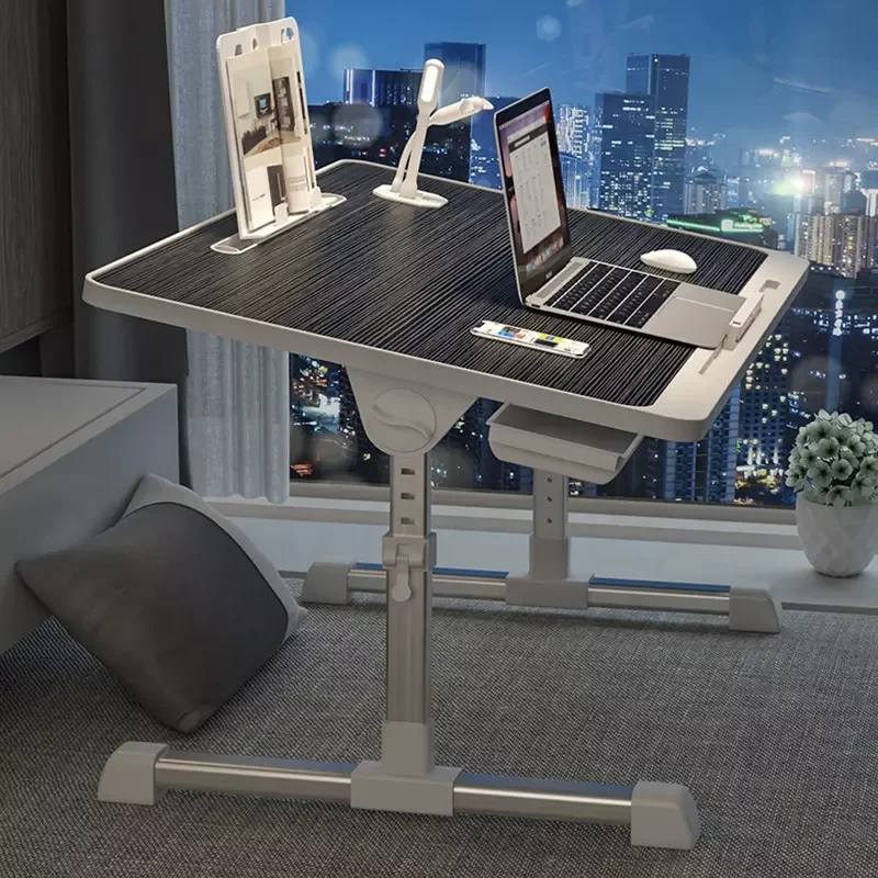 Home Dormitory Bedroom Adjustable Height and Angle Folding Notebook Laptop Computer Lazy Table Desk For Bed