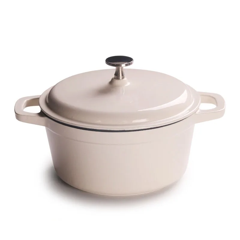 New cast iron enamelized Dutch Oven raw iron casserole set cooker cover protection for all stoves