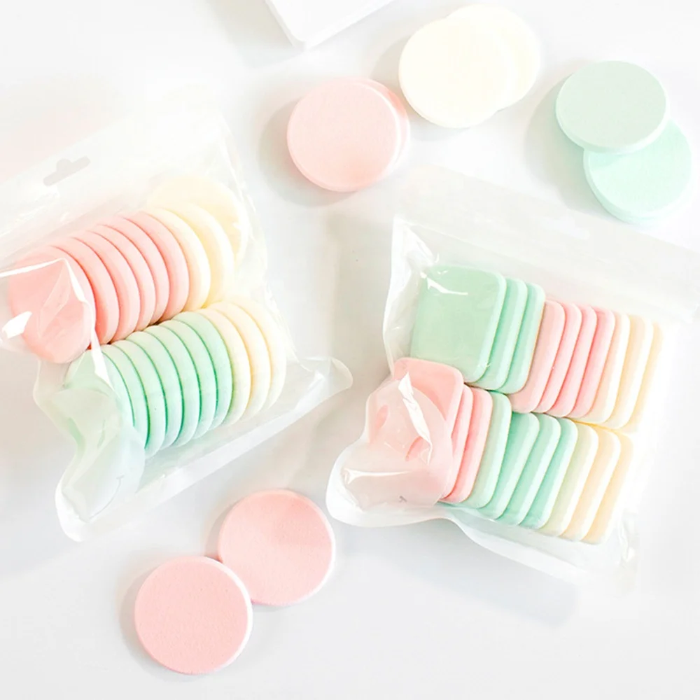 Wholesale Facial 20pcs Latex Free Foundation Sponge Cosmetic Blender Wet Use Makeup Sponge Customized Makeup Powder Puff