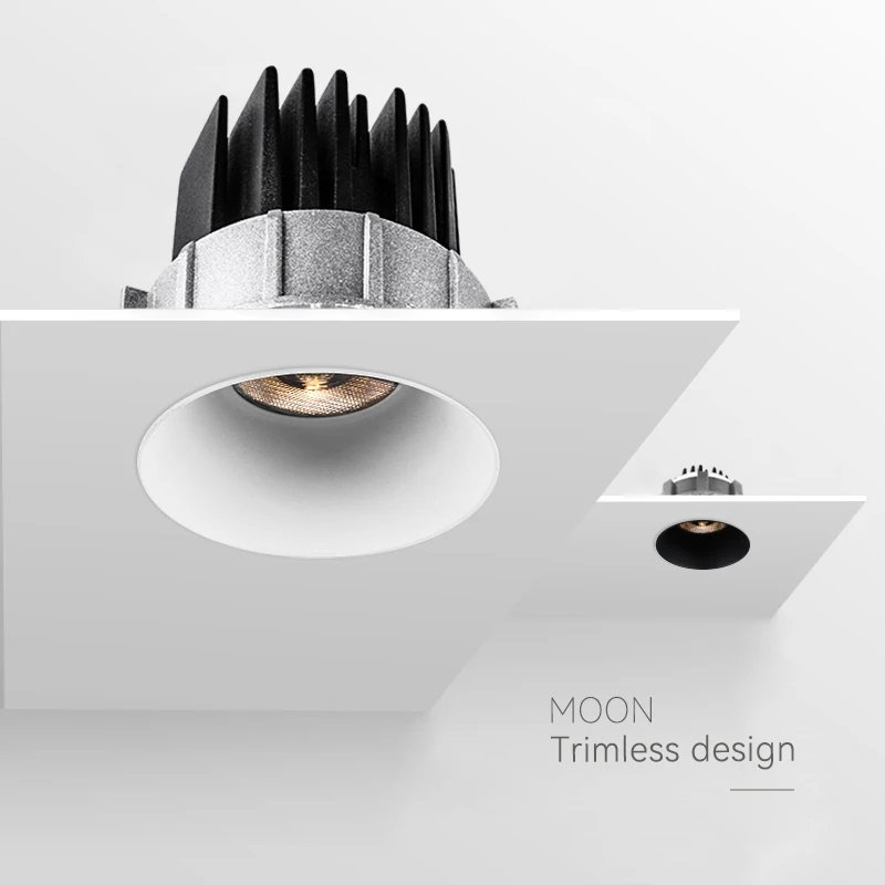 Hot selling New Concept IP54 Easy Installation10W Trimless Led Cob Recessed Downlight