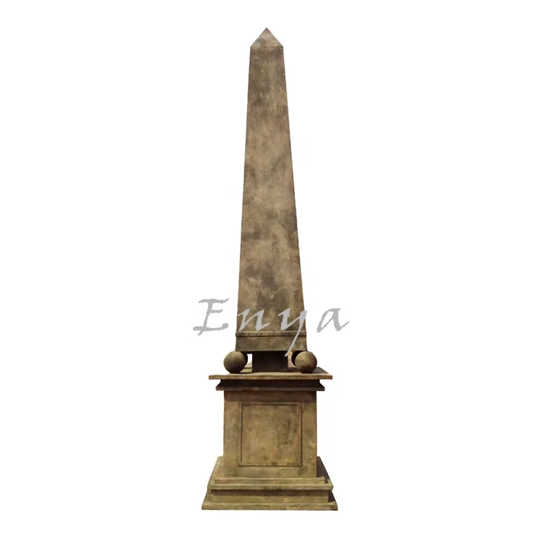 Metal Outdoor Garden Pyramid Obelisk Ornaments Sculpture