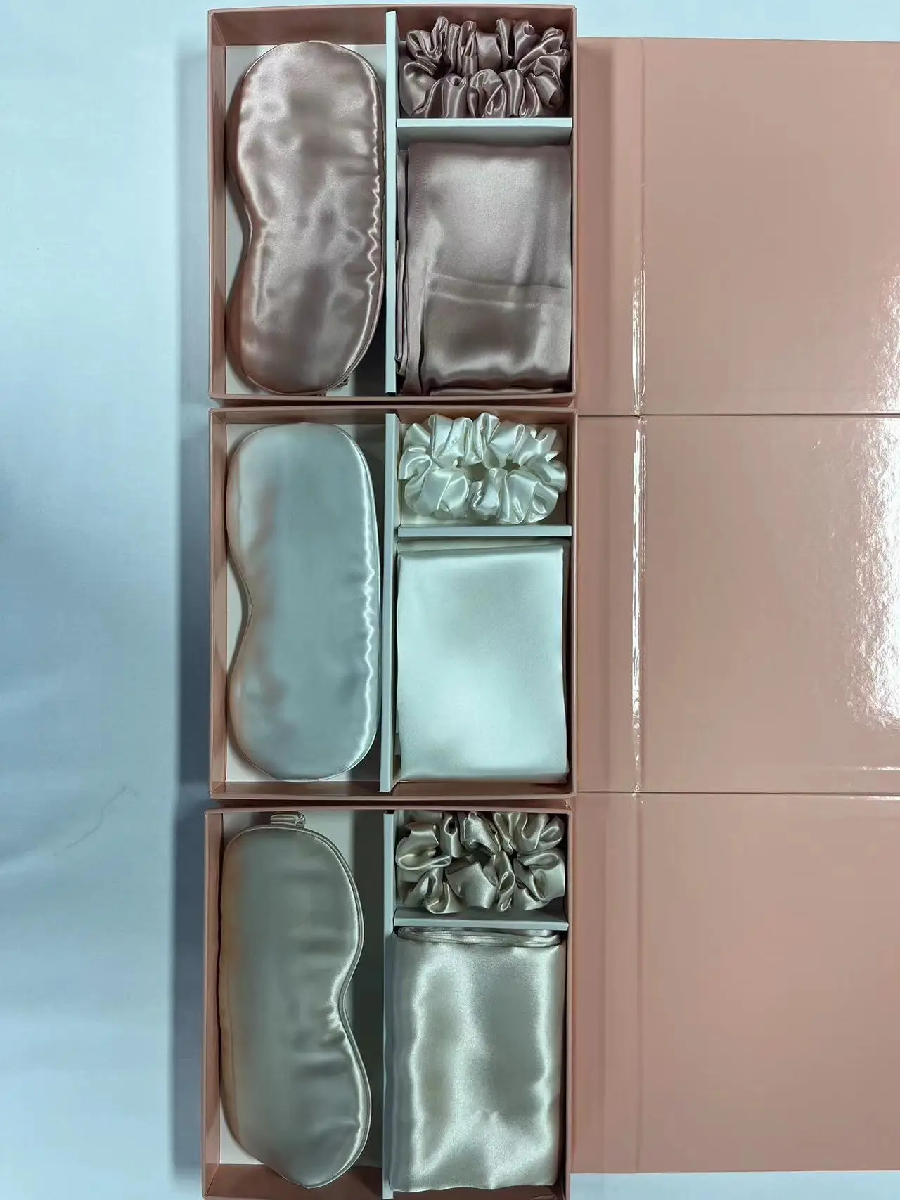 silk pillowcase sleep mask scrunchie mulberry silk eyemask set travel Comfortable luxury 100% Silk Eye Mask