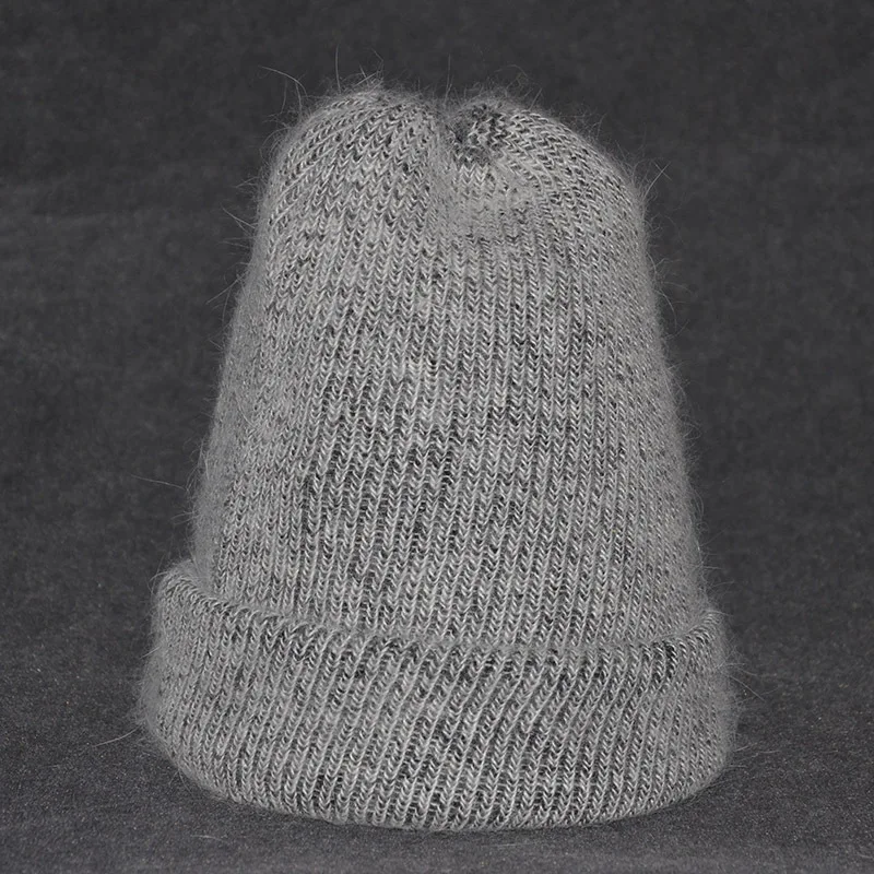 Rabbit Fur Warm Wool Hat for Children Autumn and Winter Retro Versatile Ear Protection Knitted Hat Han