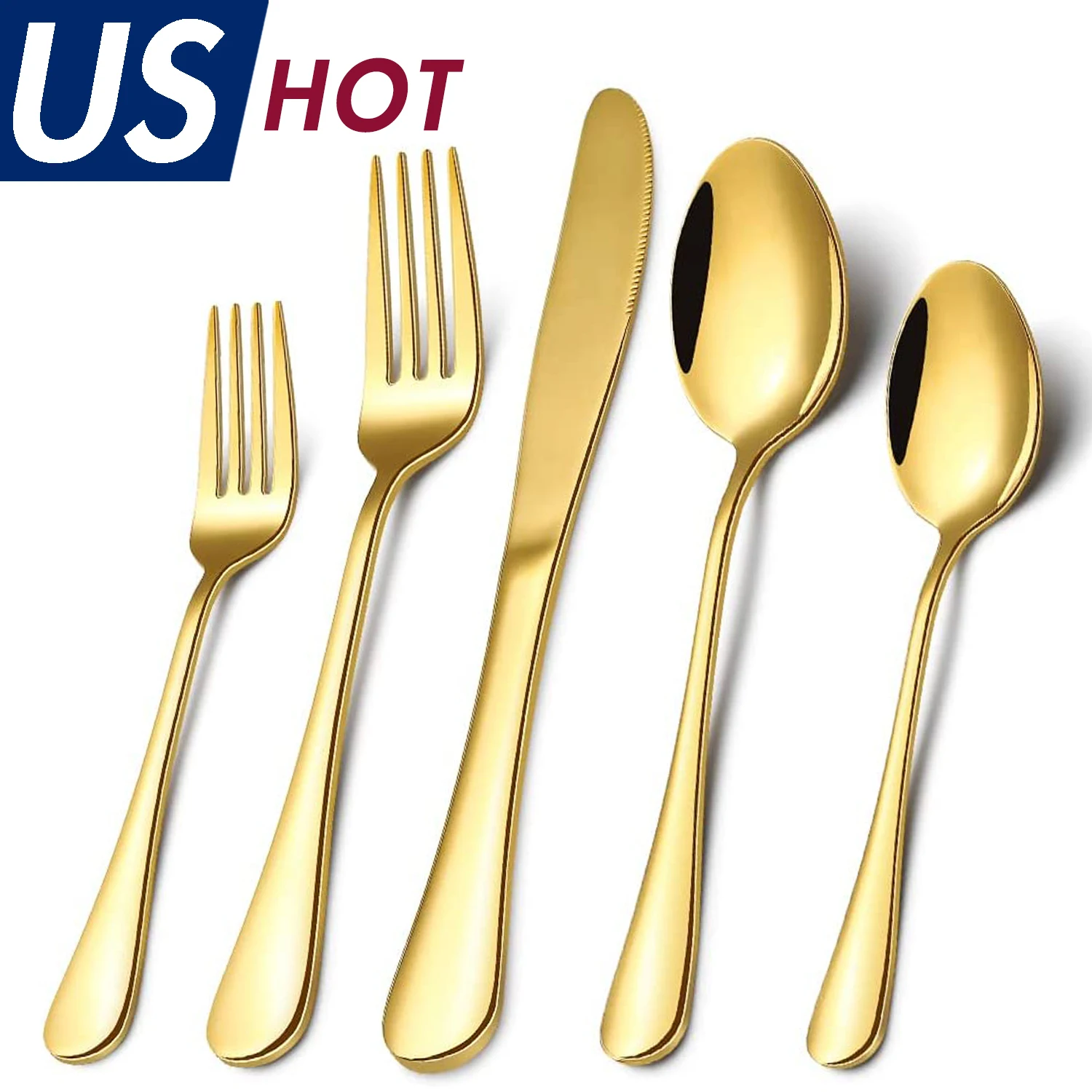 Luxury Stainless Steel Event Party Utensil Knife Spoon And Fork Sets Bulk Silverware Flatware Gold Cutlery Set For Wedding