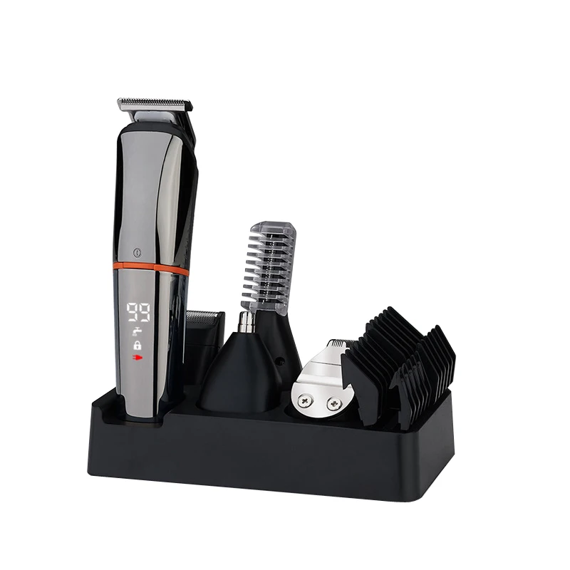 
all in one 6 in 1 rechargeable hair trimmer set multifunction mens hair clippers set 
