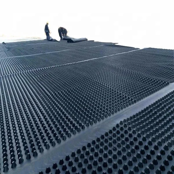 HDPE Black Dimple Drainage Board Plastic Composite Cell Mat Board for Green Roof