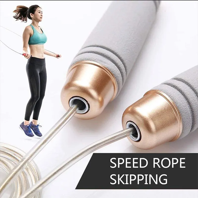 CE Jump Skipping Ropes Weighted Fast Speed Steel Wire Jumping Ropes Kids & Adult CrossfitWorkout Boxing MMA Gym Fitness Training