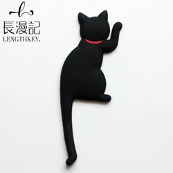 2022 Amazon new creative cute cartoon practical magnets cat tail hook Refrigerator sticker hook
