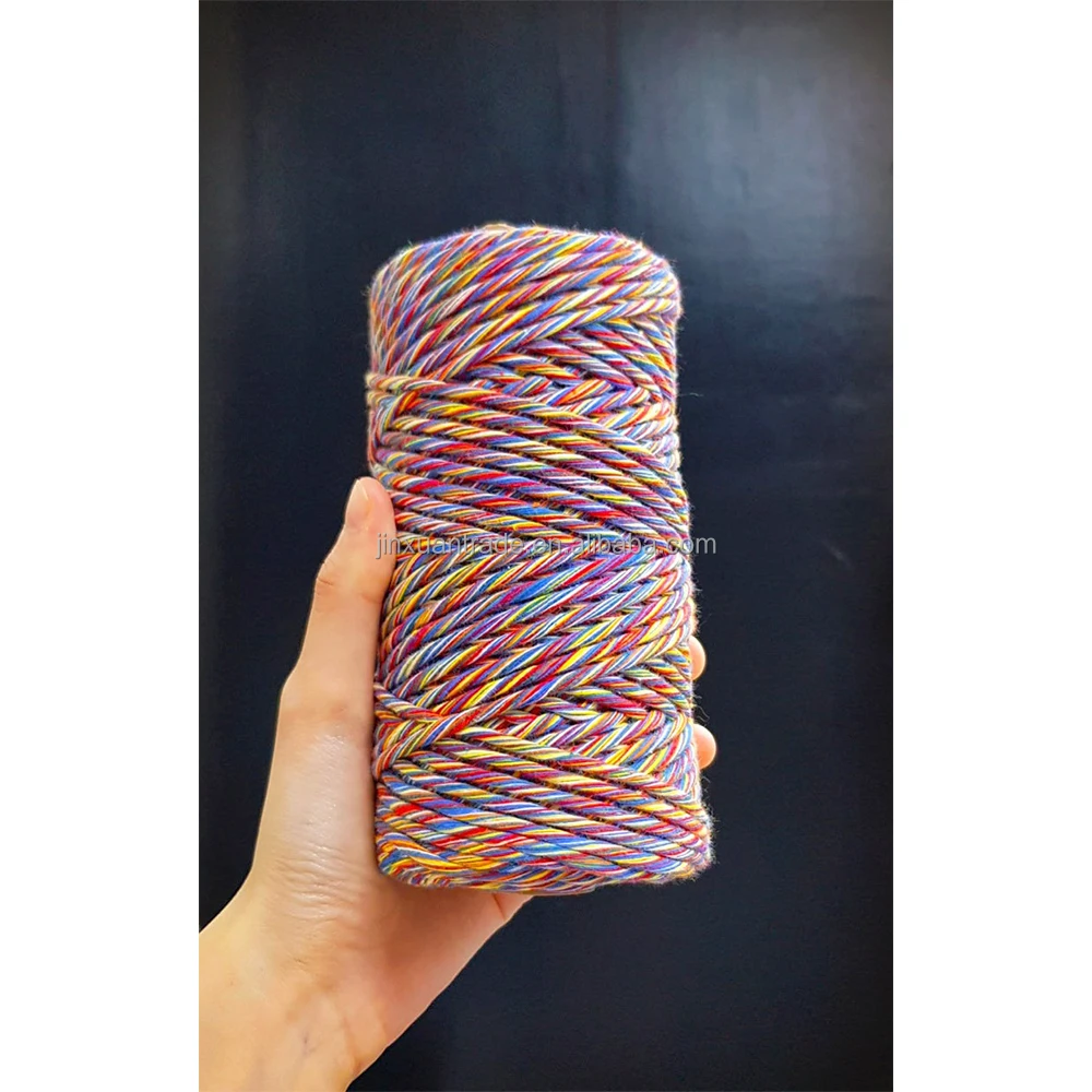 Сделай Сам искусство специальные смешанные одиночные твист Макраме Шнуры 4 мм ткацкие струны и веревки для макраме