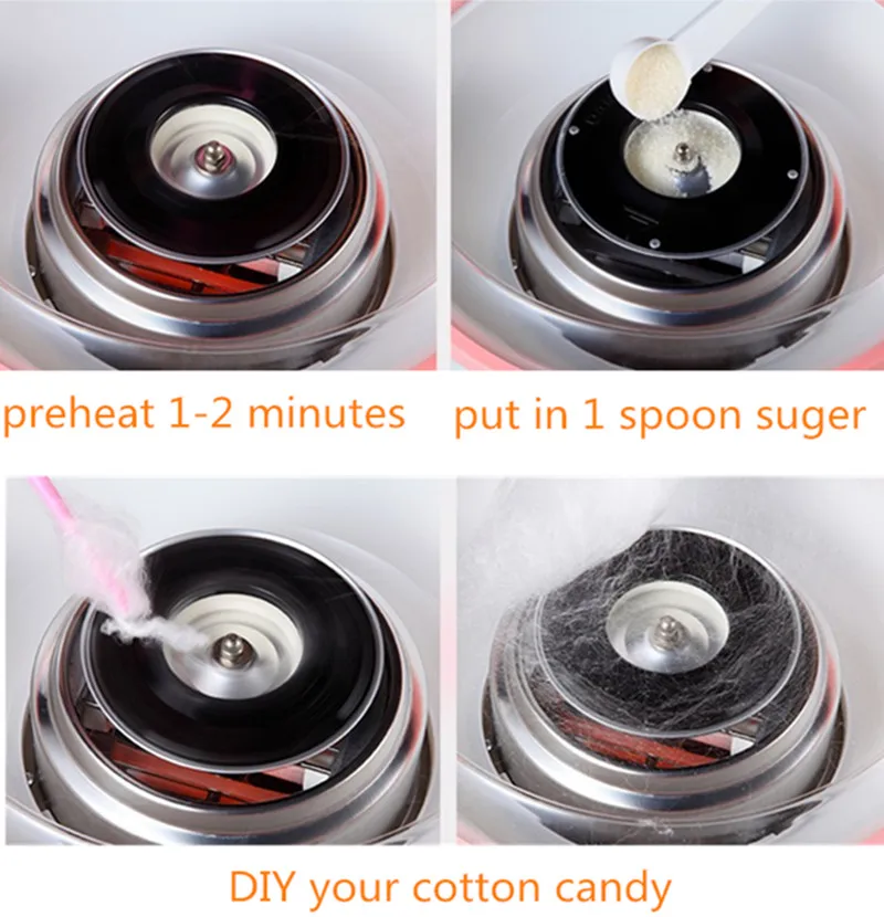 
230V 110V available candy cotton maker made in china candy floss machine mini family cotton candy maker 