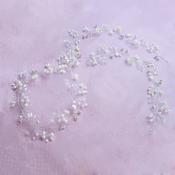 Western Wedding Fashion Headdress For Bride Handmade Wedding Crown Floral Pearl Hair Accessories Hairpin Ornaments