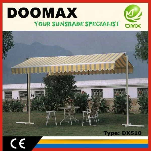 Balcony Retractable Awning #DX510 Free Standing Double Sides Sun Shade and Rain Shelter