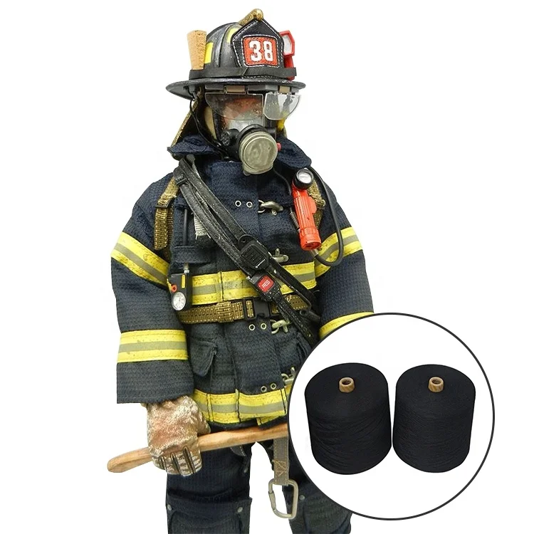 Firefighter Uniform Material Aramid Spun Para Fiber Yarn For Submarines Heat Resistant Kevlar Thread Aramid Yarn