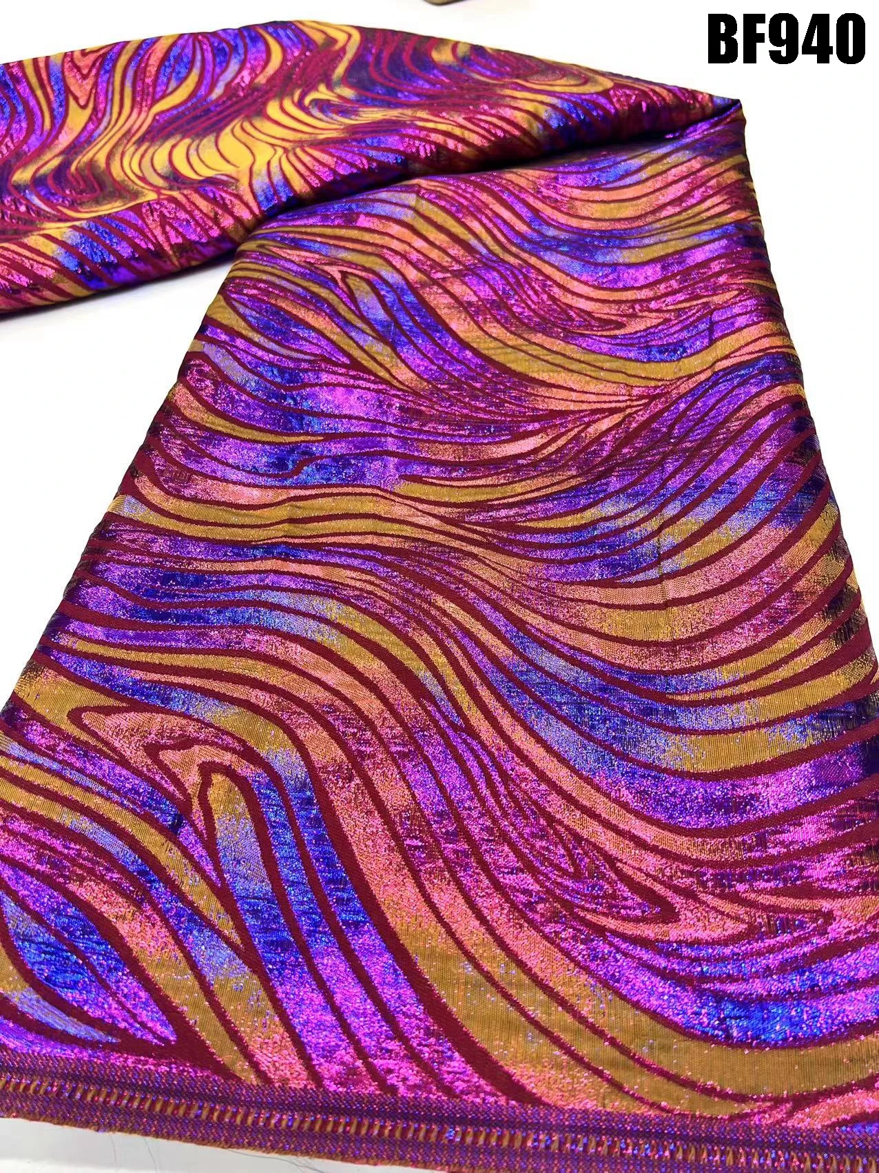 Supoo 2023 New arrival Luxury latest gradient jacquard brocade fabric for dresses beautiful brocade for wedding for party