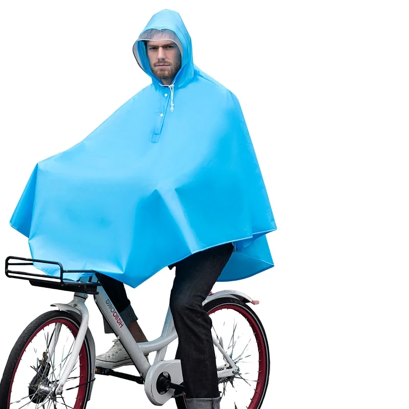 Custom good quality waterproof printed bike rain coat poncho for cycling