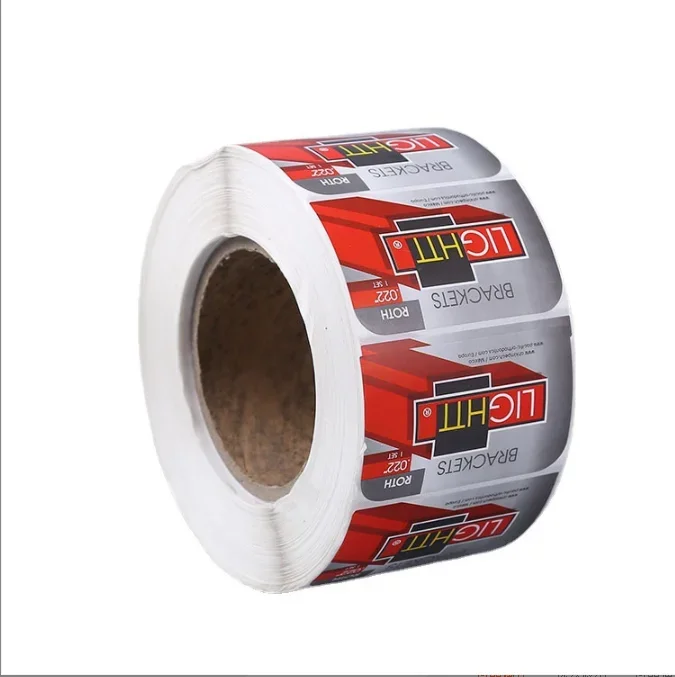 Round transparent sticker roll color label sealing sticker PVC self-adhesive label coated paper original labels, PET bright gold