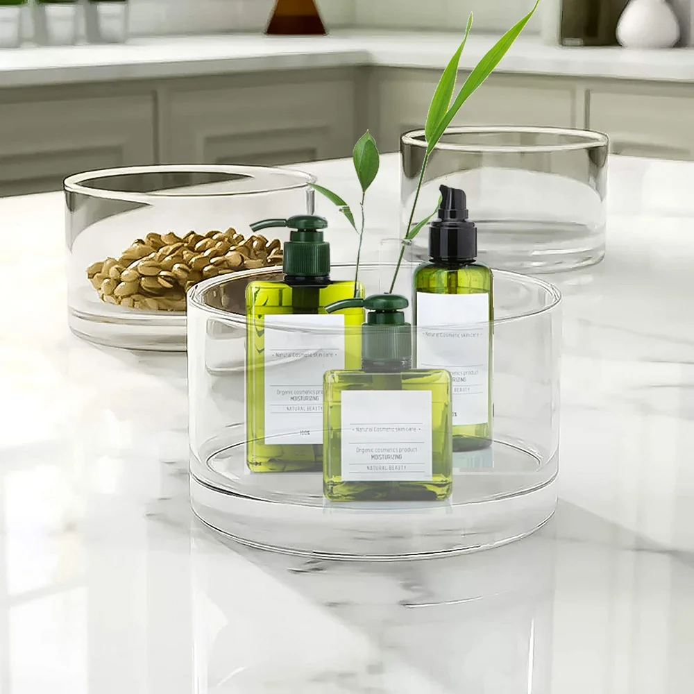 New Multi-function Clear Transparent High Borosilicate Glass Salad Bowls Mixing Bowl Glass Bowls for Kichen Bathroom