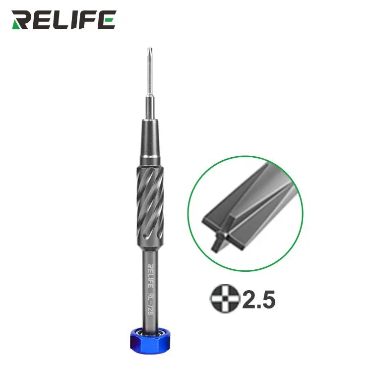 RELIFE RL-728 2D Sturdy Magnetic Screwdriver S2 Steel Screwdriver Precision Screwdriver