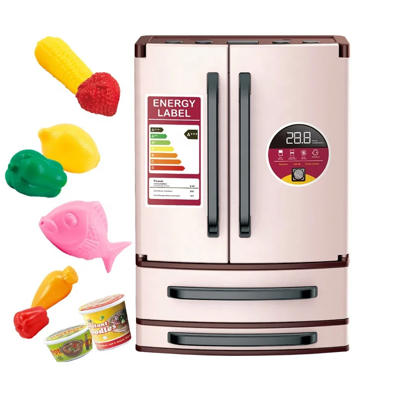 kids pretend play home game plastic mini kitchen refrigerator toys for girls