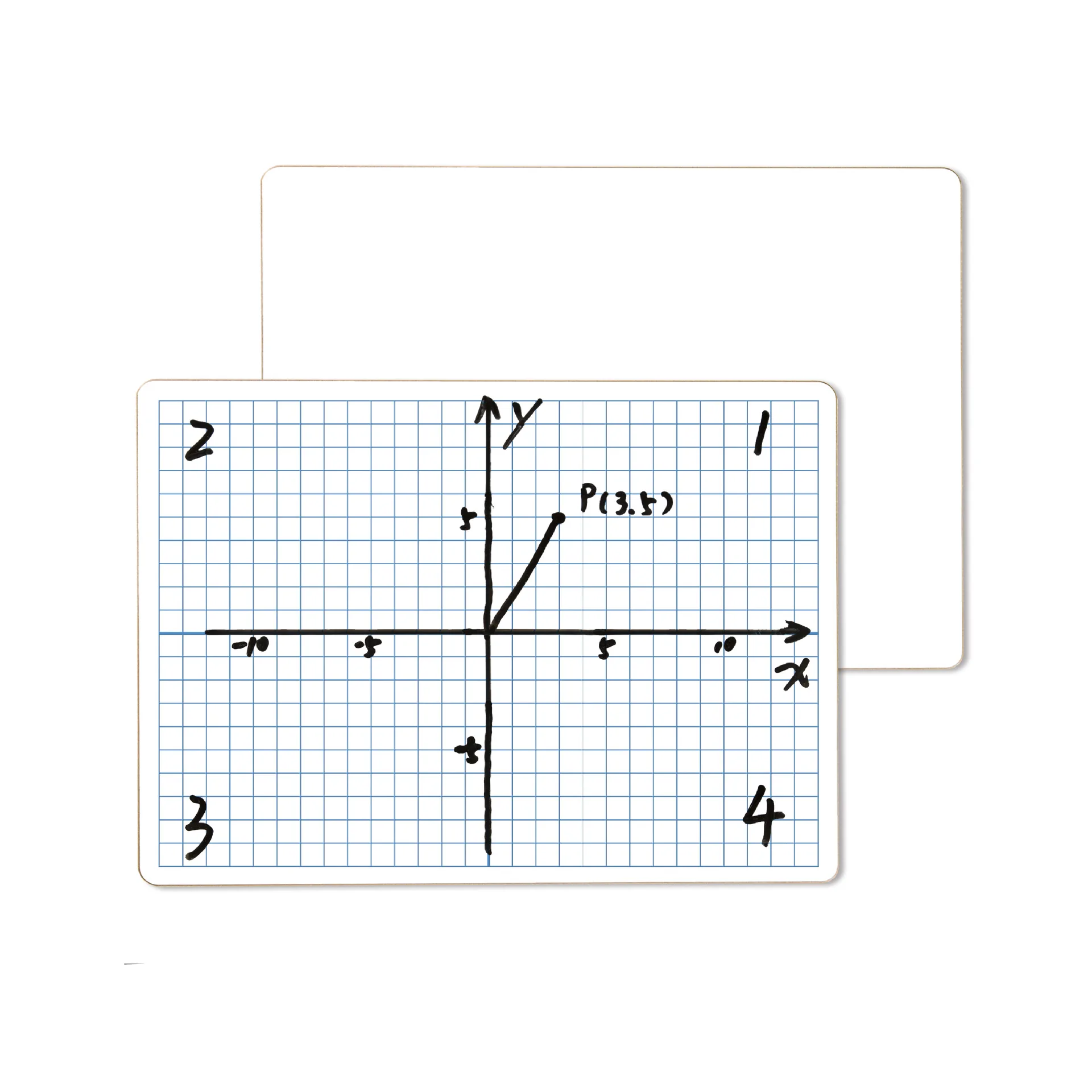 Double-sided square writing board school teaching axis portable dry erase whiteboard