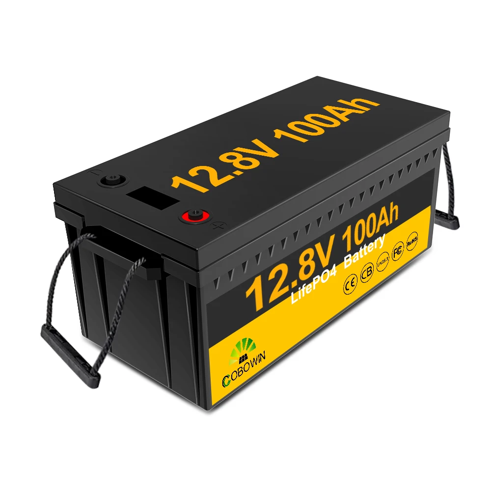 Аккумулятор Cobowin LiFePo4, 12 В, 50AH, 100Ah, 200Ah, 400Ah, Bluetooth, IP65, водонепроницаемая нагревательная панель