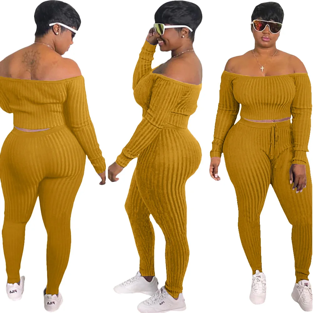 2022 Top Ropa De Mujeres Plus Size Womens Clothing Fashion Women Fall Clothes High Quality Outfits Two Piece Set Women
