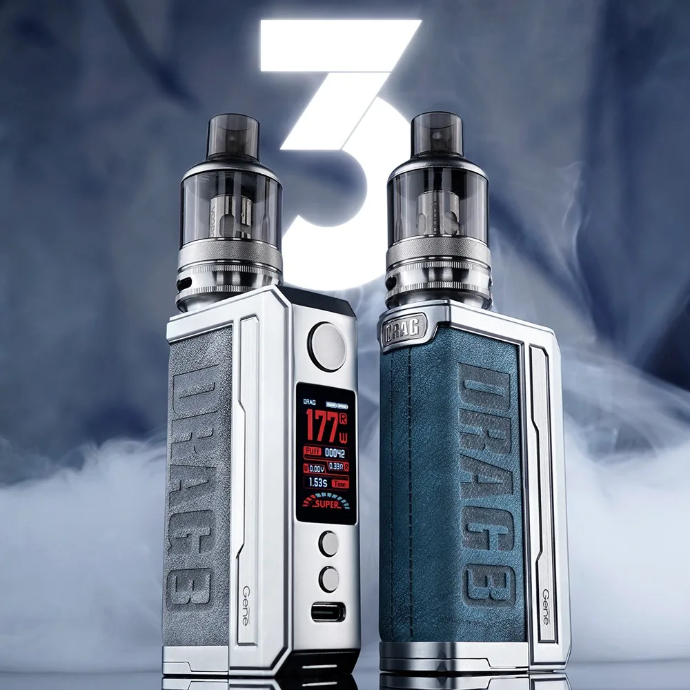 Боксмод VOOPOO Drag 3 177 Вт 5 мл бак TPP Pod DM1 DM2 Coil GENE.FAN 2 0 испаритель с аккумулятором 18650 электронная