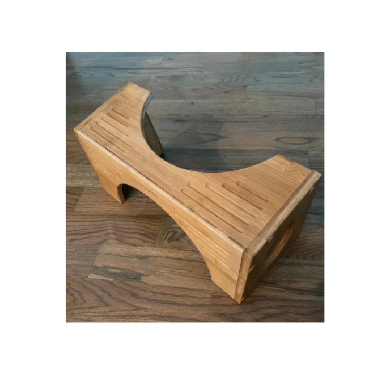 Bamboo Toilet Stool Non-Slip Squatting Toilet Step Stool