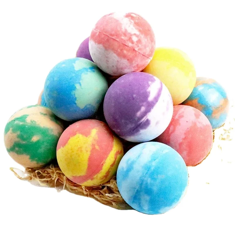 Hot sale high quality oem Jewelry bath bomb fizzy Rich Bubble kids Vegan private label bath bomb with ring inside for cleaning