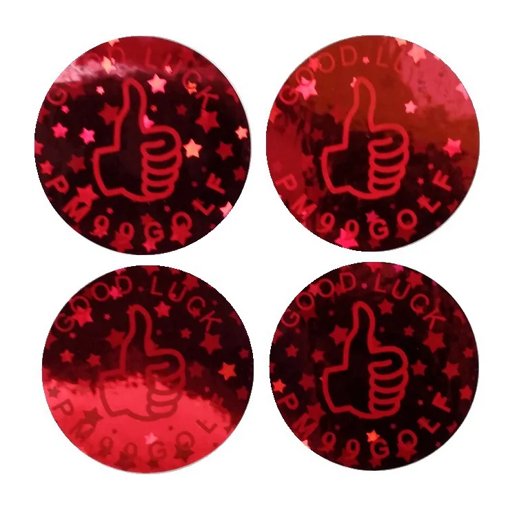 Customer Logo Tags Free Design Label Rainbow Anti-counterfeiting Hologram Round Security Holographic Stickers