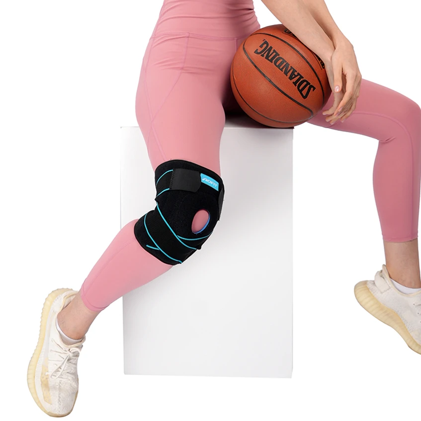 Premium Neoprene 4 Spring Bars Rubber Shock Absorption Breathable Adjustable Hinged Knee Brace