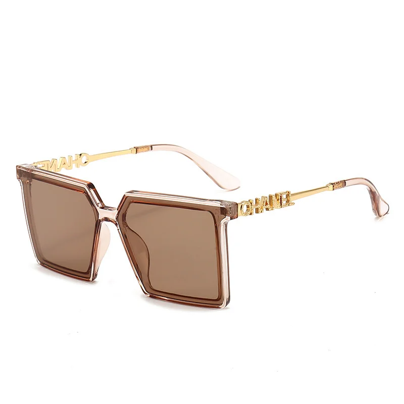 China Manufacture Wholesale Gafas De Sol square Big Frame Woman Sunglasses Luxury Brand