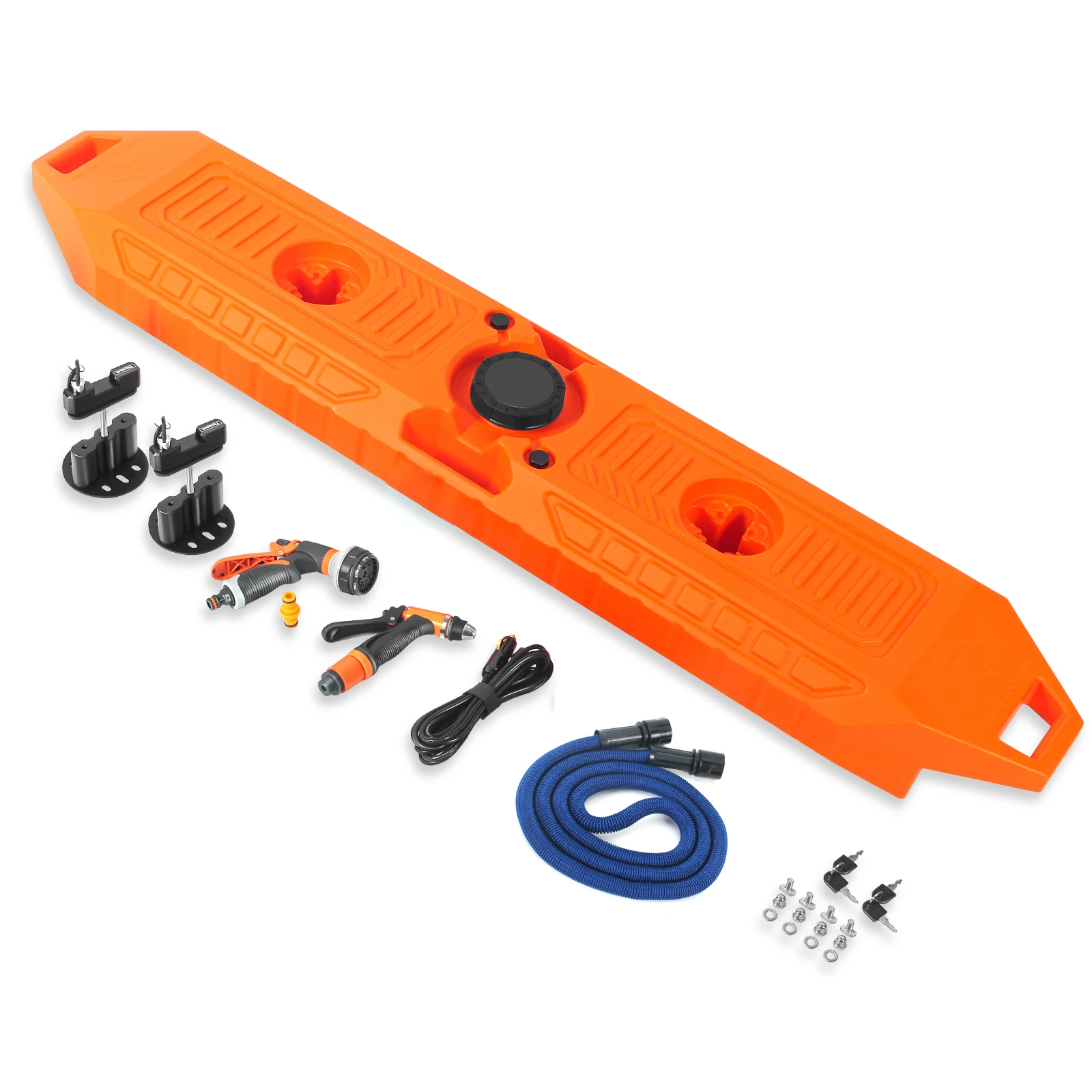 Car Top 30L shower water tank with 12V electric pump for Outdoor Camping 4x4 off-road vehicle  RV fixed strip universal
