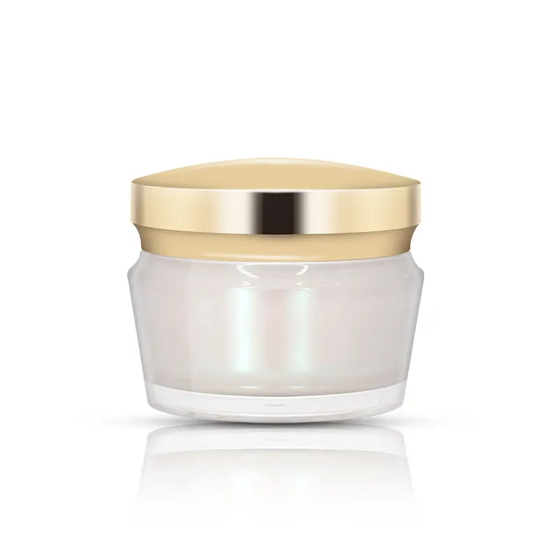 Custom 30ml 50ml 100ml Empty Luxury Gold White Pink Skincare Cosmetic Packaging Plastic Acrylic Lotion Pump Bottle And Cream Jar