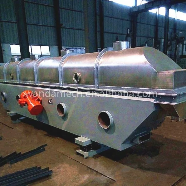 Granules Professional Continuous Rectilinear Vibrating Fluid Bed Dryer for industrial salt/edible salt
