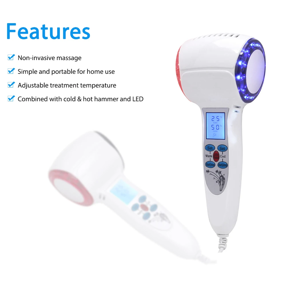 Hot and cold hammer facial device