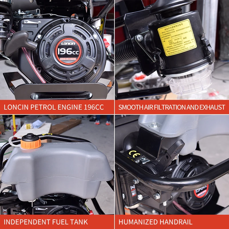 110 Loncin Petrol Engine 196CC gasoline battering ram tamping machine