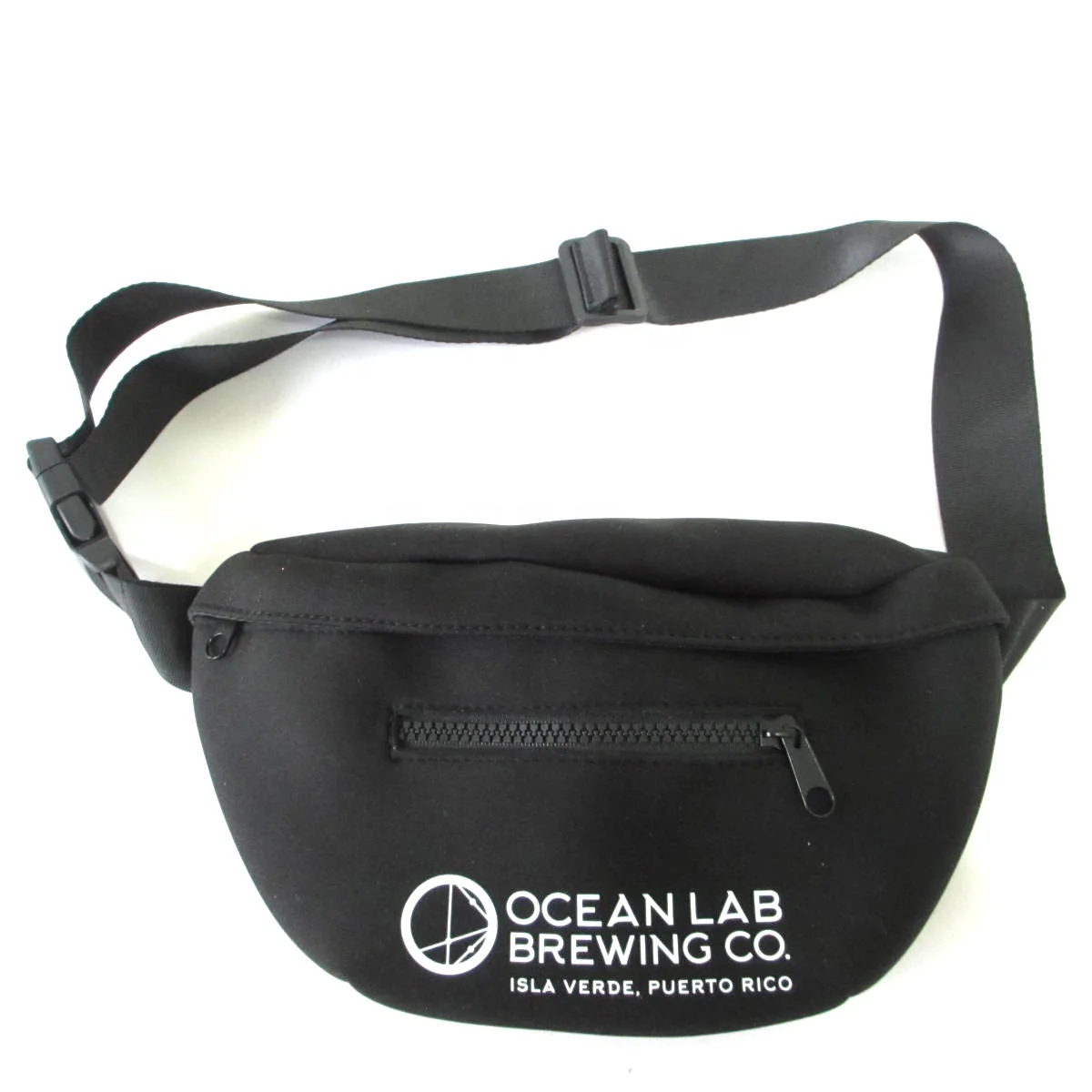 Custom Logo Solid color Fashion adjustable belt women neoprene chest waist bum bag soft fanny pack