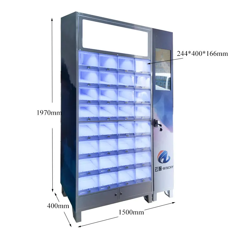 24 Hours Online Self Selling Customized Large Capacity Locker Vending Machine Lockers Metal Display Cabinet for Sale