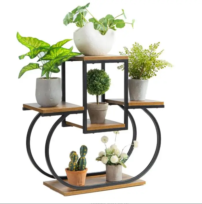 Morden Style Flower Exhibition Display Stand Three Layer Heart-shaped Plant Rack for Furniture Sales and Exhibitions