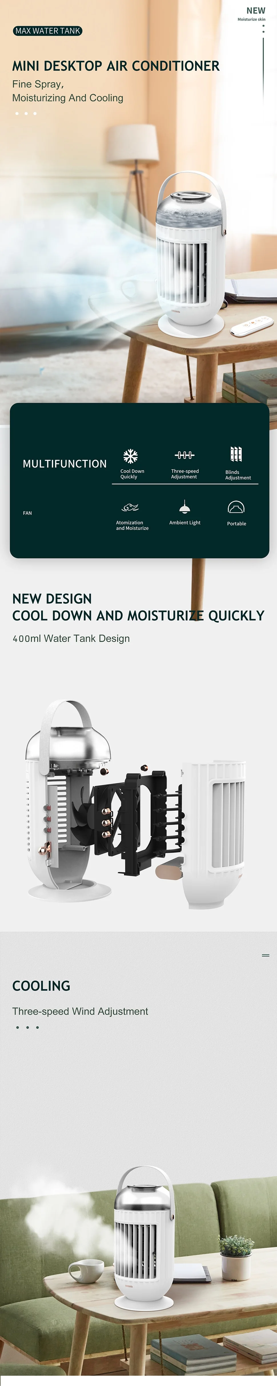 2021 cooler fan usb air conditioner mini air cooler
